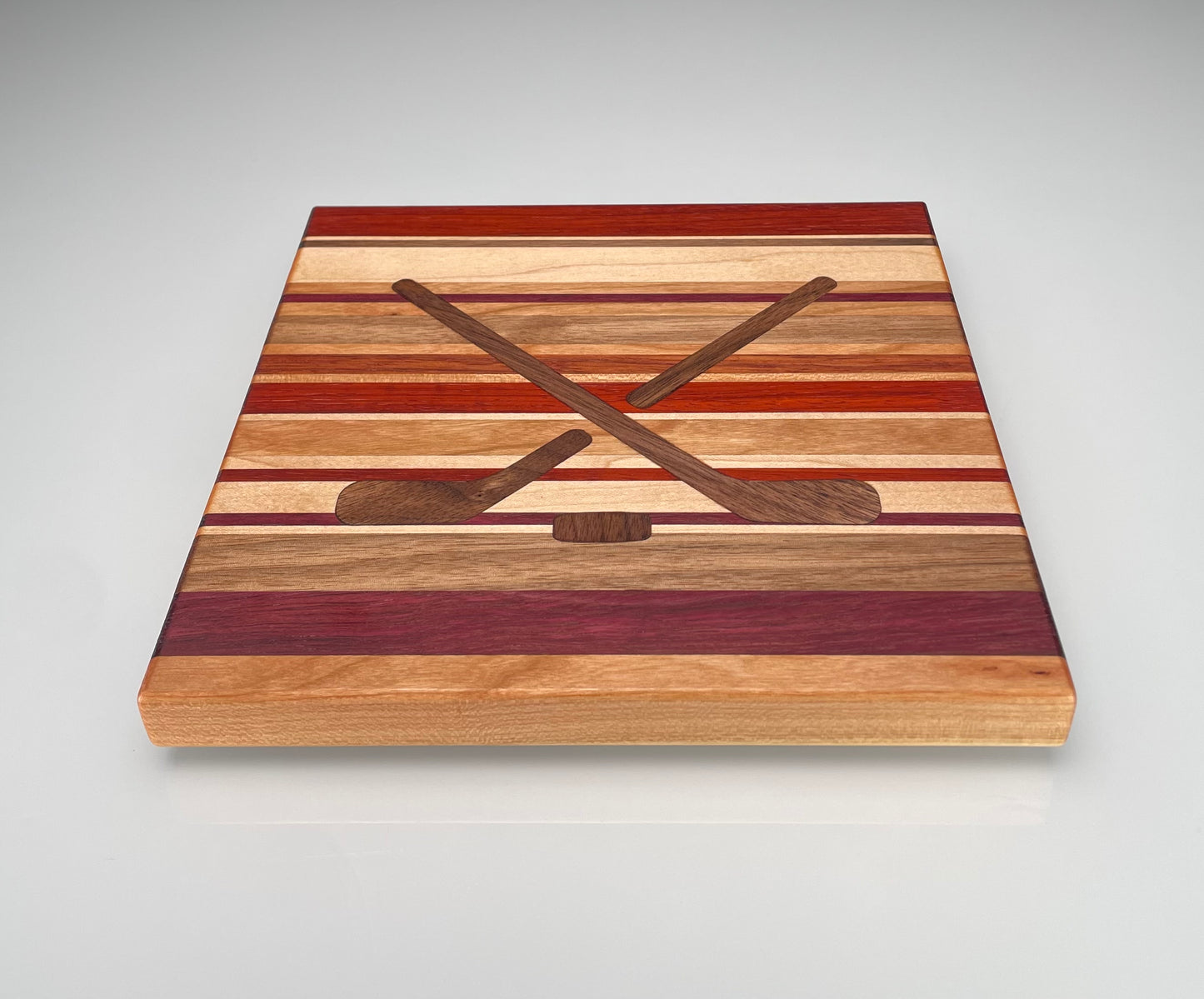 Trivet with Hockey Sticks Inlay