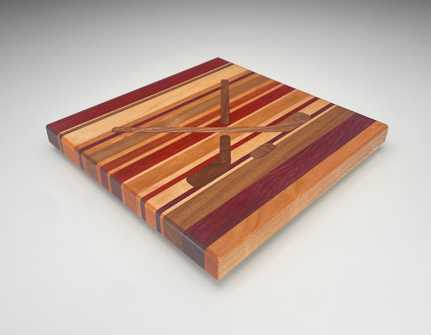 Trivet with Hockey Sticks Inlay