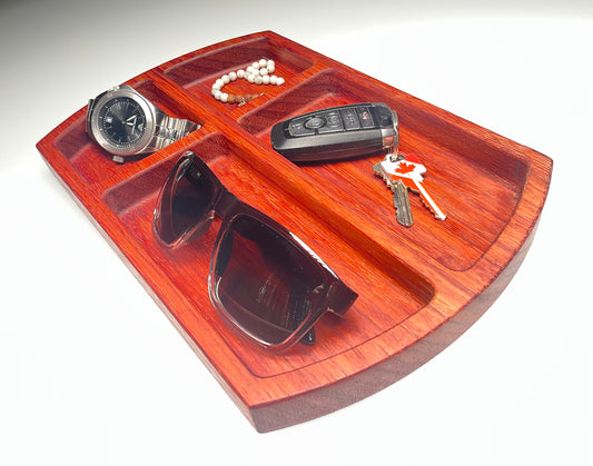 Valet Tray - Zebrawood with 4 Compartments