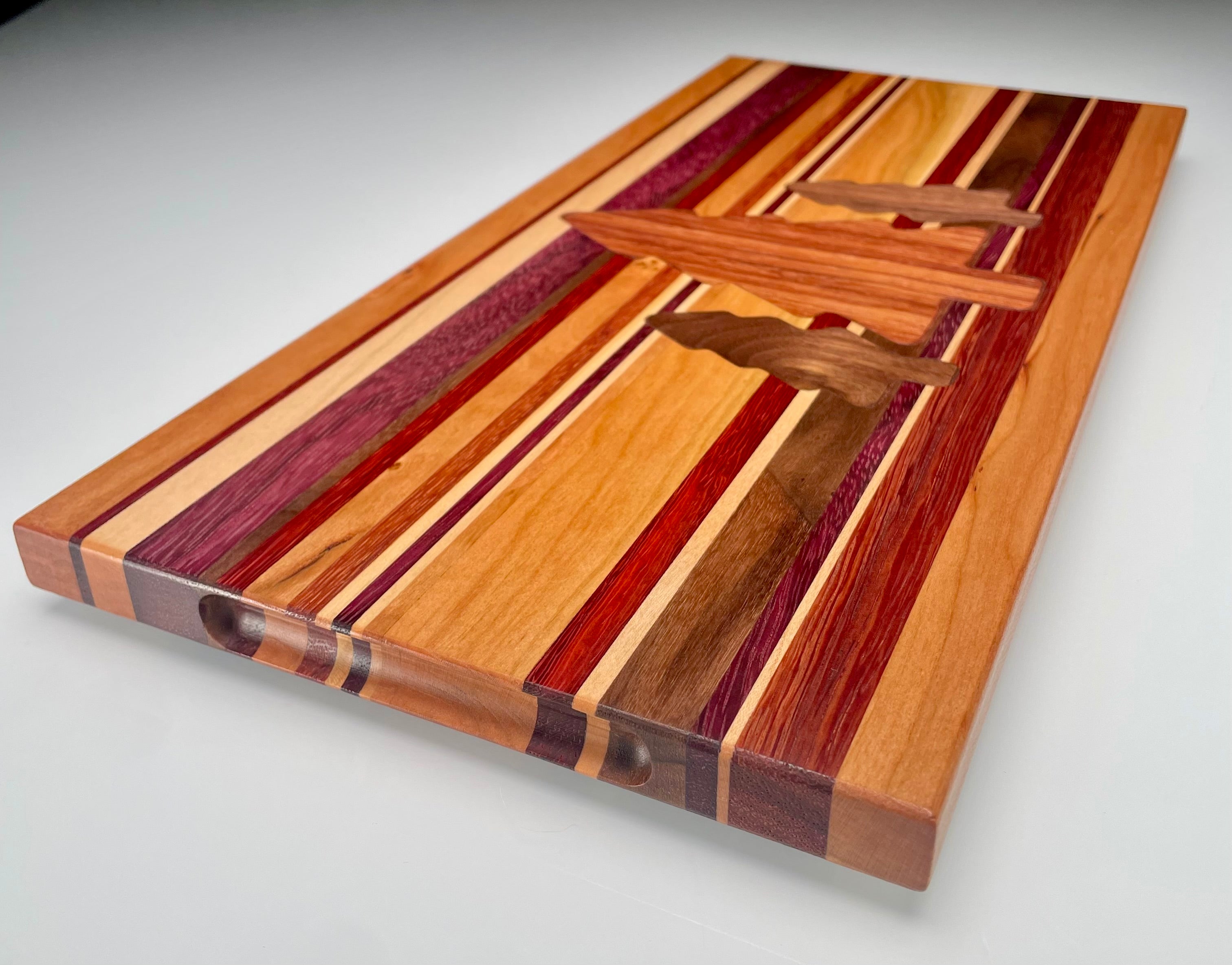 Edge Grain Cutting Board: Walnut, Tigerwood (Goncalo), outlet Paduak, Maple.